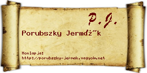 Porubszky Jermák névjegykártya